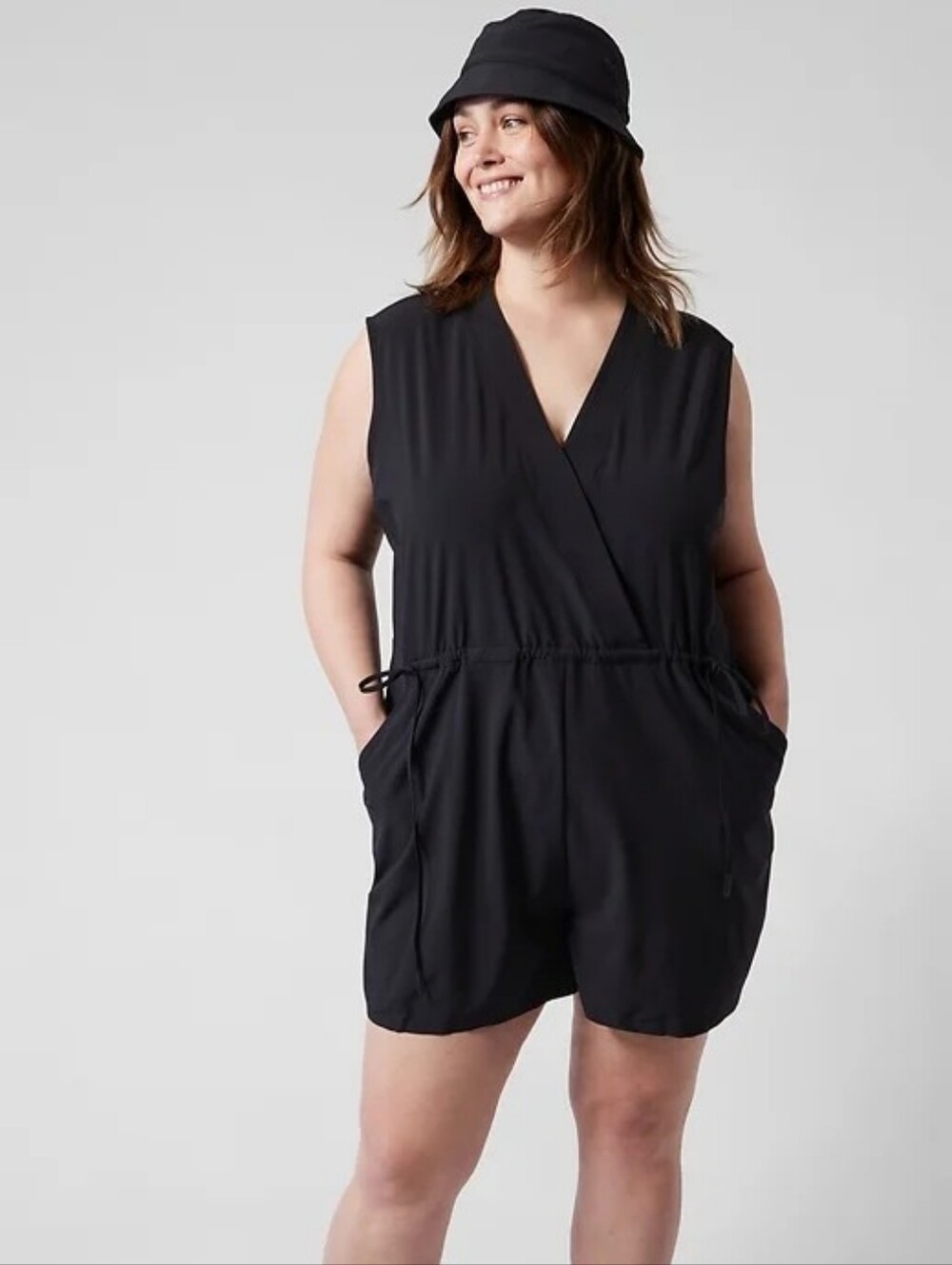ATHLETA Marlow Romper In Black XL.